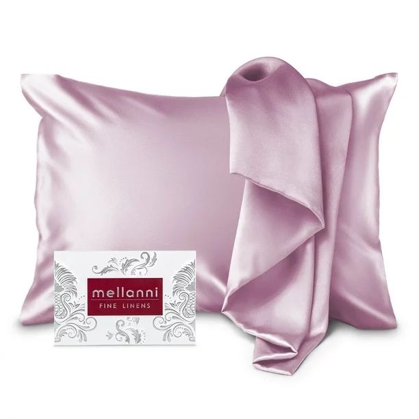 Mellanni Mulberry Silk Collection Lilac Purple Silk Pillowcases, Queen, Soft to the Touch | Walmart (US)