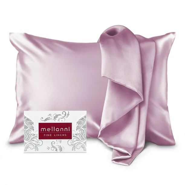Mellanni Mulberry Silk Collection Lilac Purple Silk Pillowcases, Queen, Soft to the Touch | Walmart (US)