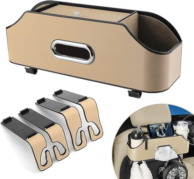 Car Seat Back Organizer - Stylish & Functional Storage for Family Adventures - Cup Holders, Tissu... | Amazon (US)