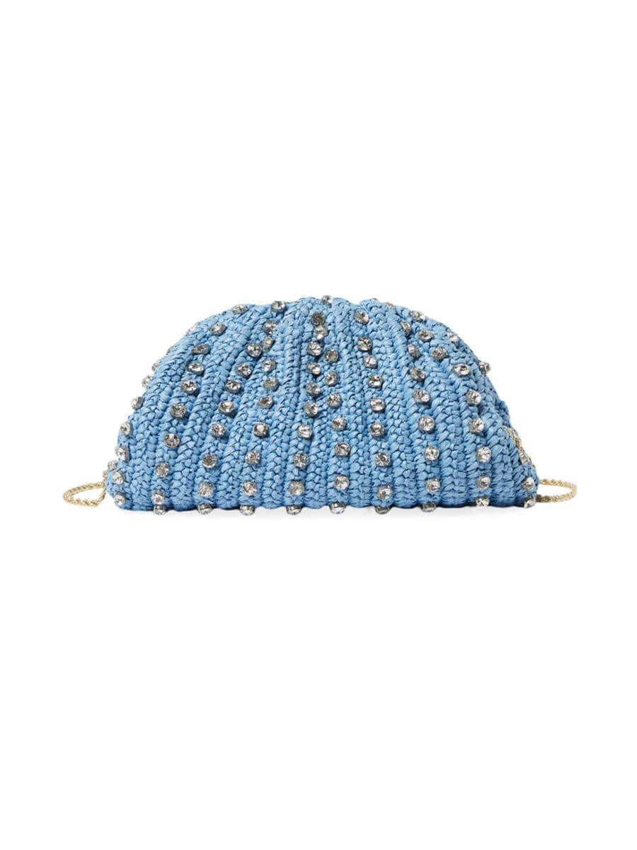 Bailey Crystal-Embellished Raffia Bag | Saks Fifth Avenue