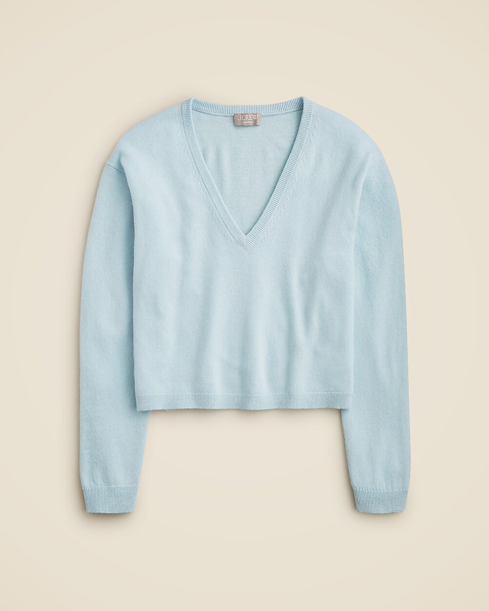 Cashmere relaxed cropped V-neck sweater | J. Crew US