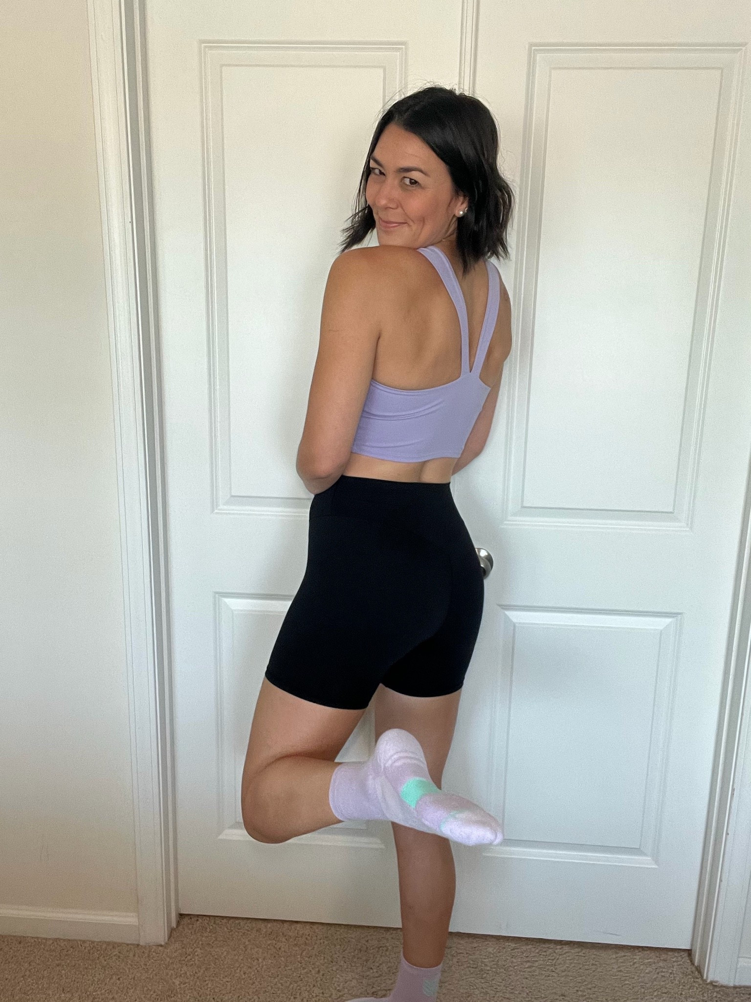 My favorite biker shorts are on super sale right now! Runs TTS. I wore them pre-pregnancy, during pregnancy, & PP as well in my normal size medium. Super stretchy, squat proof, and a great length! Love working out in them!

#LTKfitnessgoals #LTKActive #LTKBump