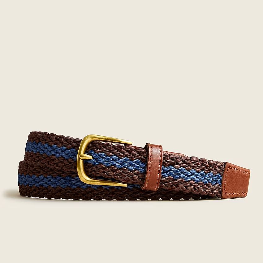 Striped elastic webbing belt | J.Crew US