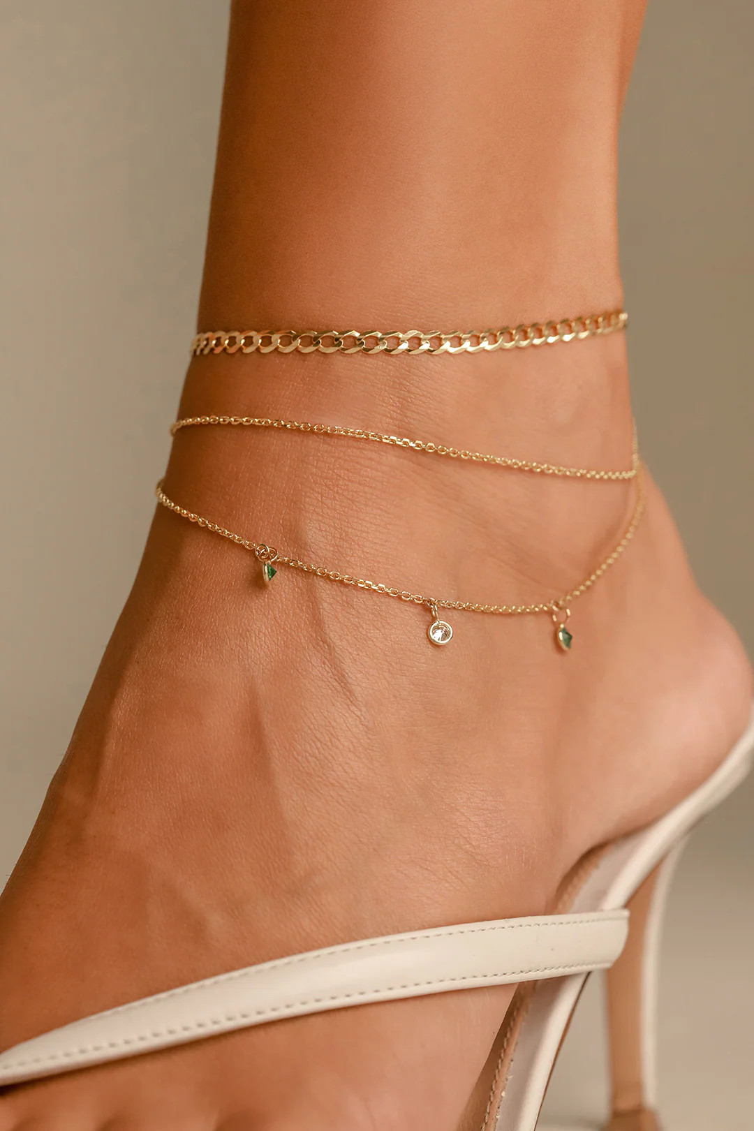 Double Chain Anklet | ISA GRUTMAN