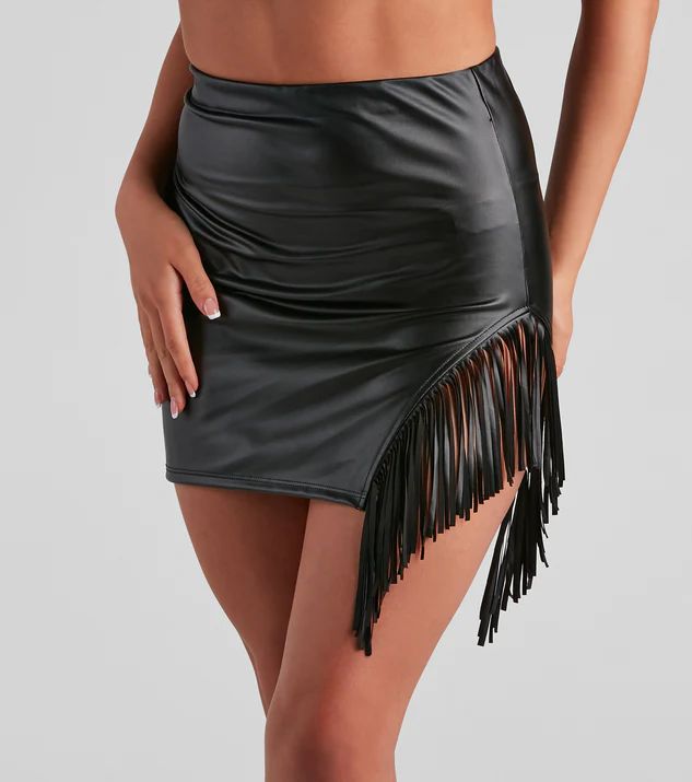 Keep Movin' Fringe Mini Skirt | Windsor Stores
