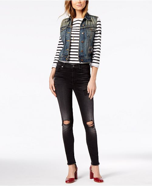 Aubrey Ripped Skinny Ankle Jeans | Macys (US)