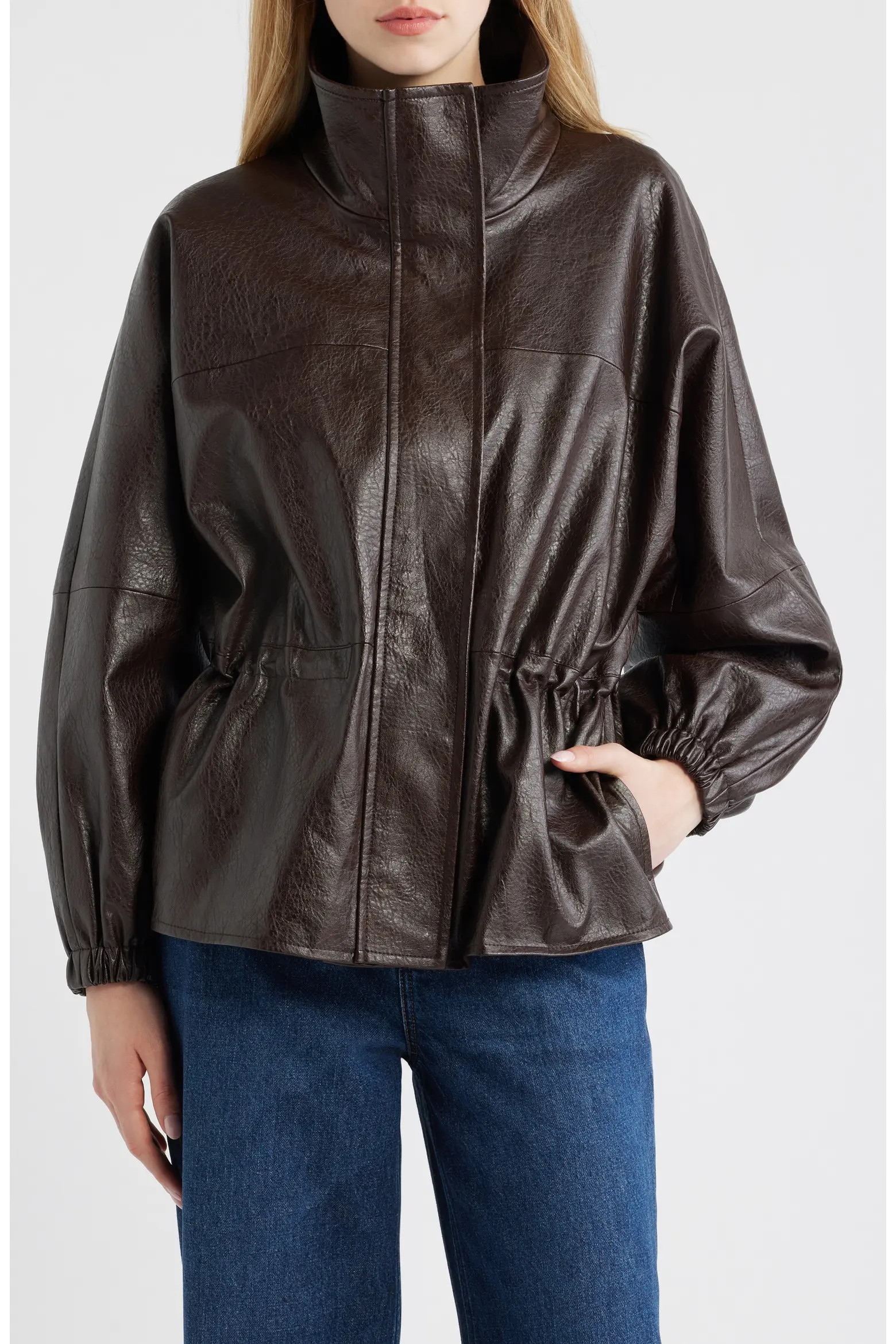 Faux Leather Anorak (Women) | Nordstrom | Nordstrom