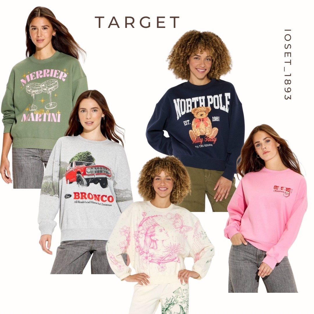 Holiday sweatshirts for women at Target 
- #ltkfindsunder20

#LTKSeasonal