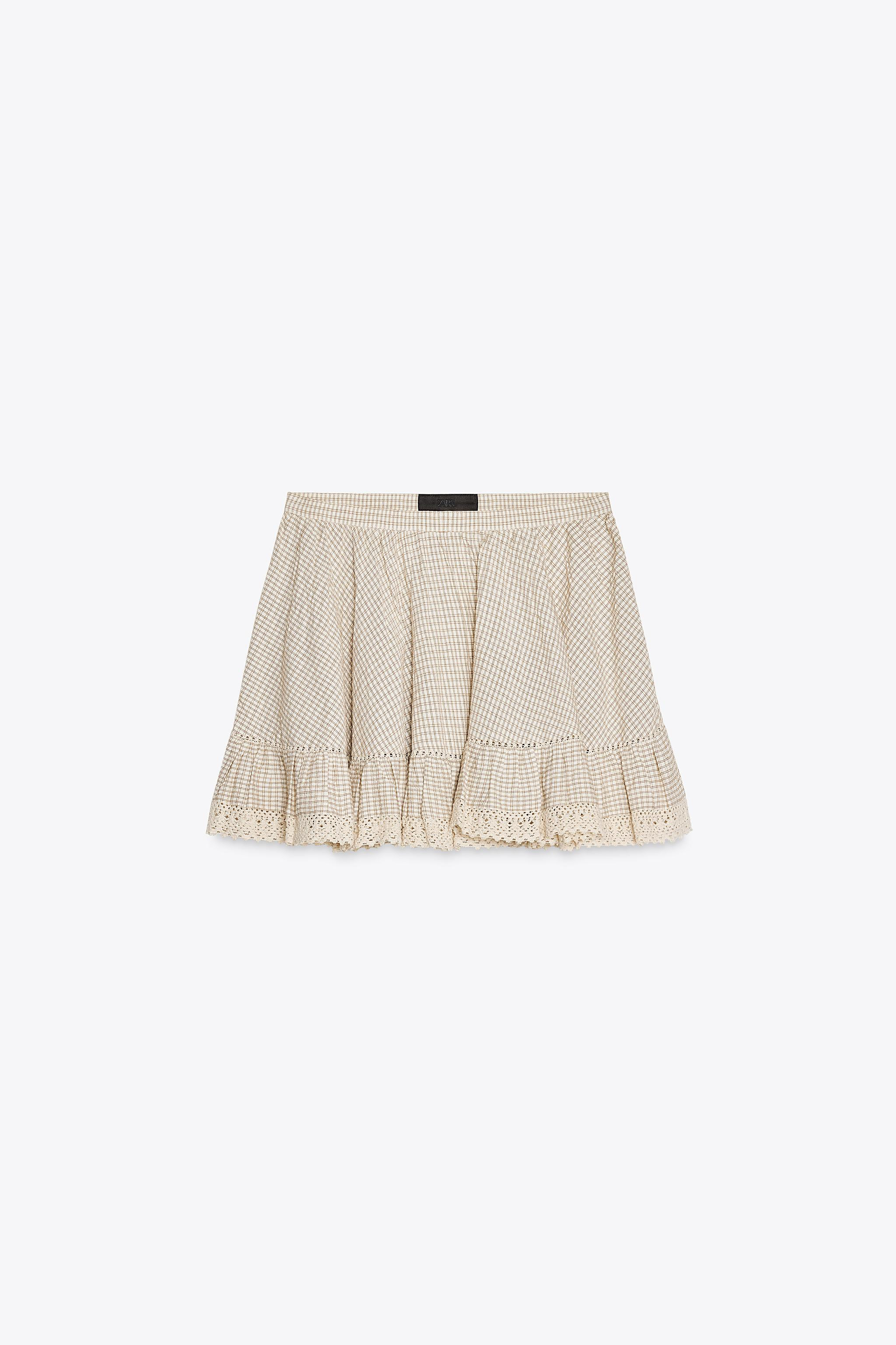 RUFFLED PLAID SKIRT | Zara US