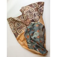 Hand Painted Silk Scarf - Camel Song/ Shawl. Grey Brown Silk Scarf Painted/ Large Luxury Scarf/ Klim | Etsy (US)