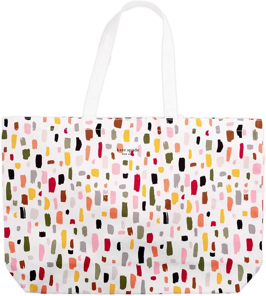 kate spade new york Large Canvas Tote Bag for Women, Cute Tote Bag for Work or Teacher, Canvas Be... | Amazon (US)