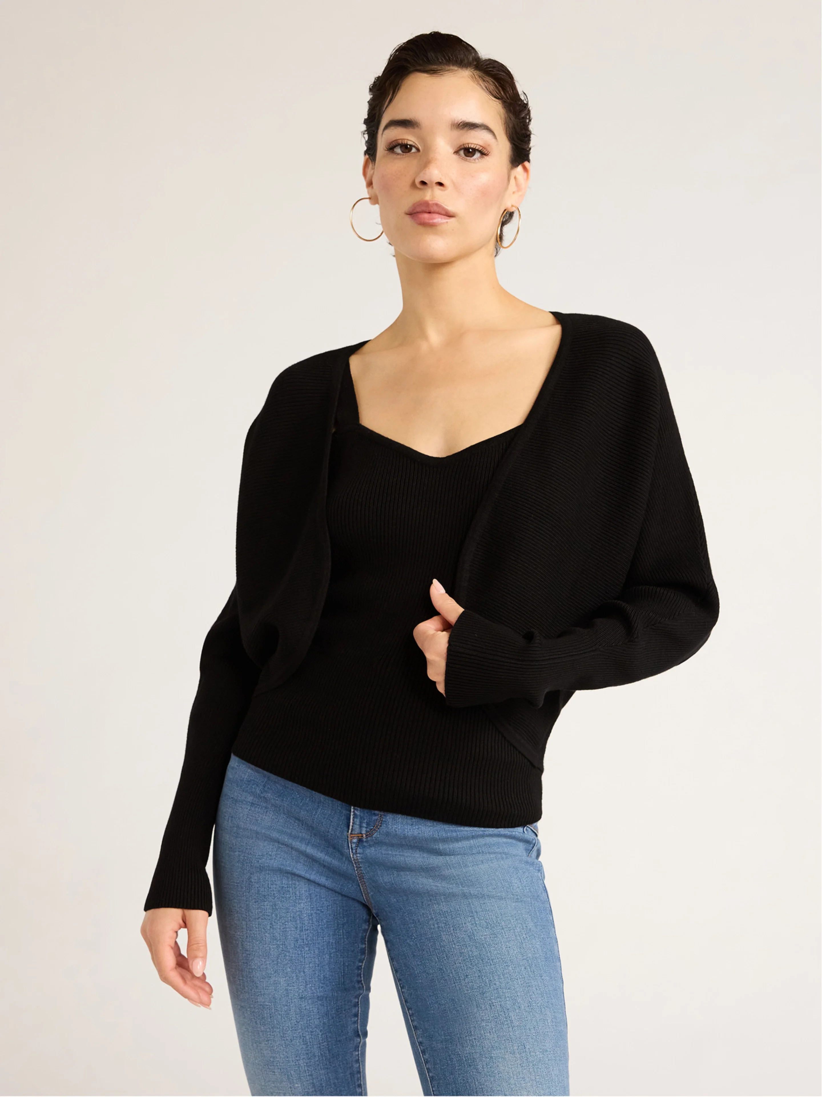 Sofia Jeans Women's Shrug and Tank Top Set, 2-Piece, Sizes XS-XXL | Walmart (US)