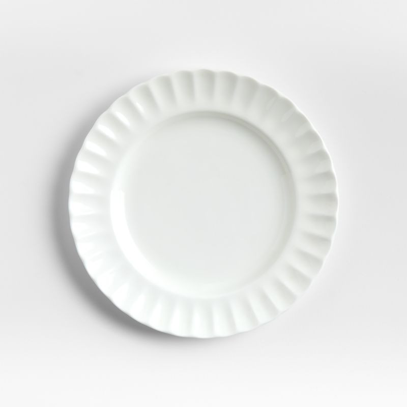 Capella White Bone China Salad Plate | Crate & Barrel | Crate & Barrel