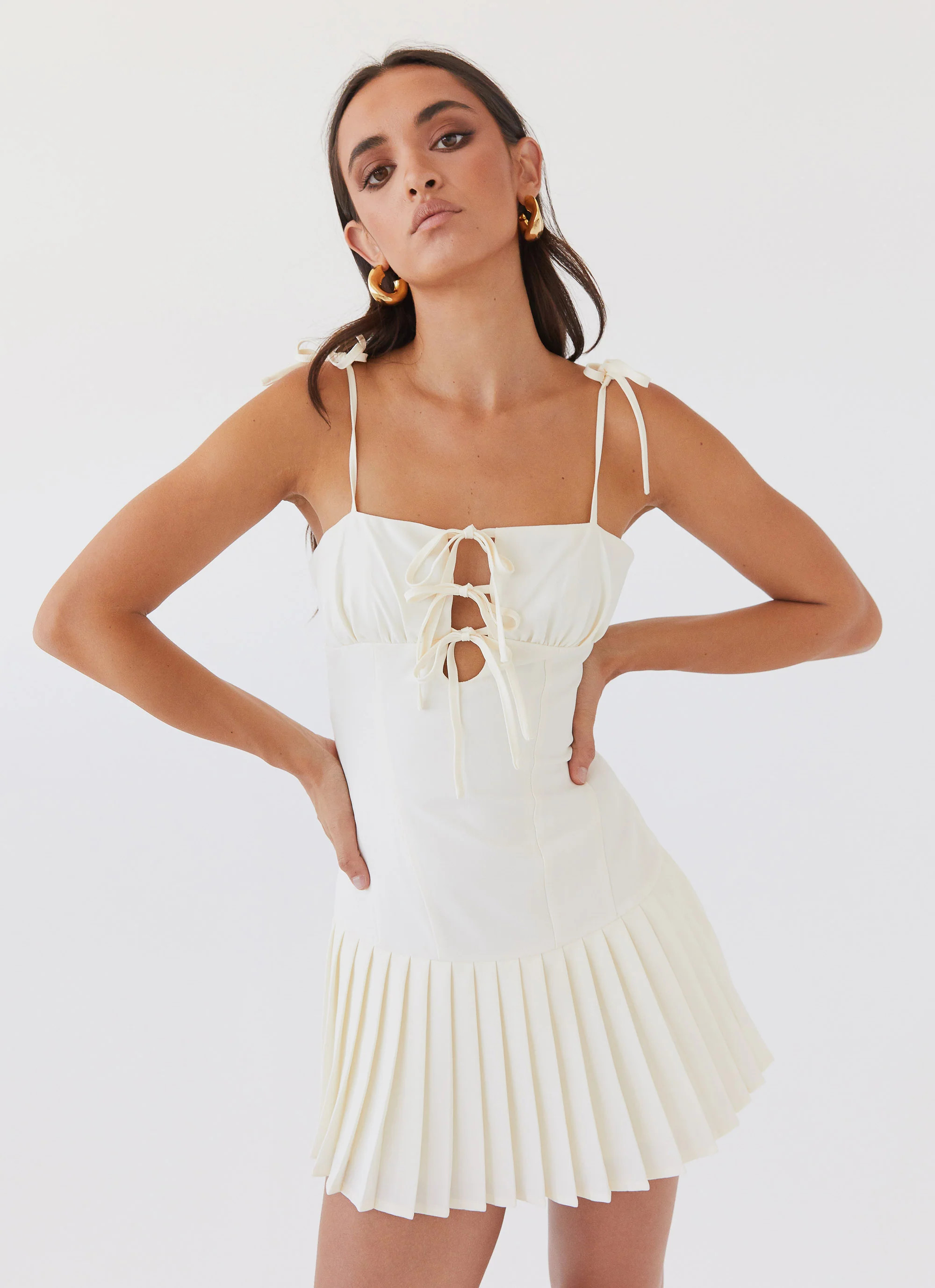 Love Seeker Corset Mini Dress - Ivory | Peppermayo (Global)