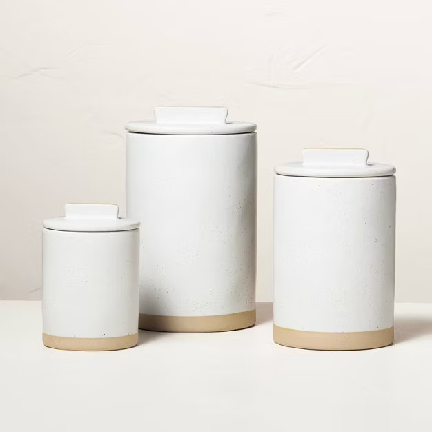 Speckled Matte Stoneware Canister Sour Cream/Tan - Hearth & Hand™ with Magnolia | Target