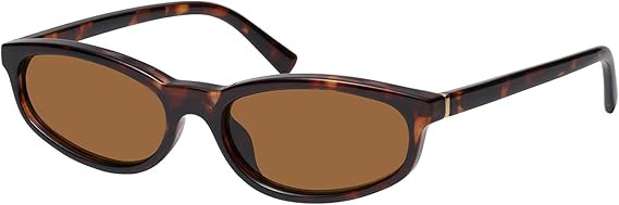 mosanana Retro Cat eye Sunglasses Rectangle Oval Y2k Women 90s Trendy Narrow Small MS52583 | Amazon (US)