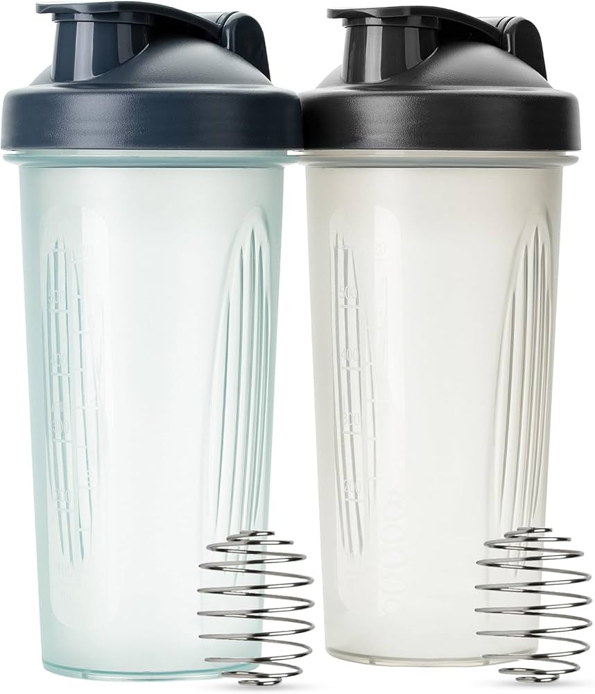 Mr. Pen- Shaker Bottles for Protein Mixes, 28 oz, 2 Pack, 2 Colors, Protein Shaker Bottle with Wi... | Amazon (US)
