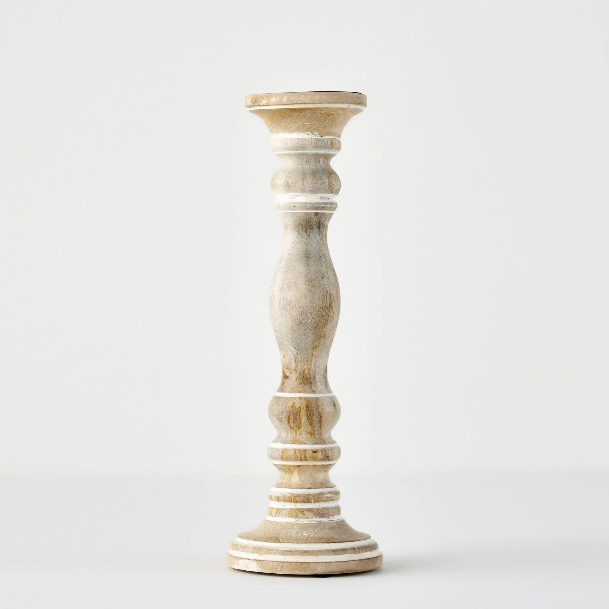 Carli Mango Wood Pillar Taper - Bella Maison | Bella Maison USA