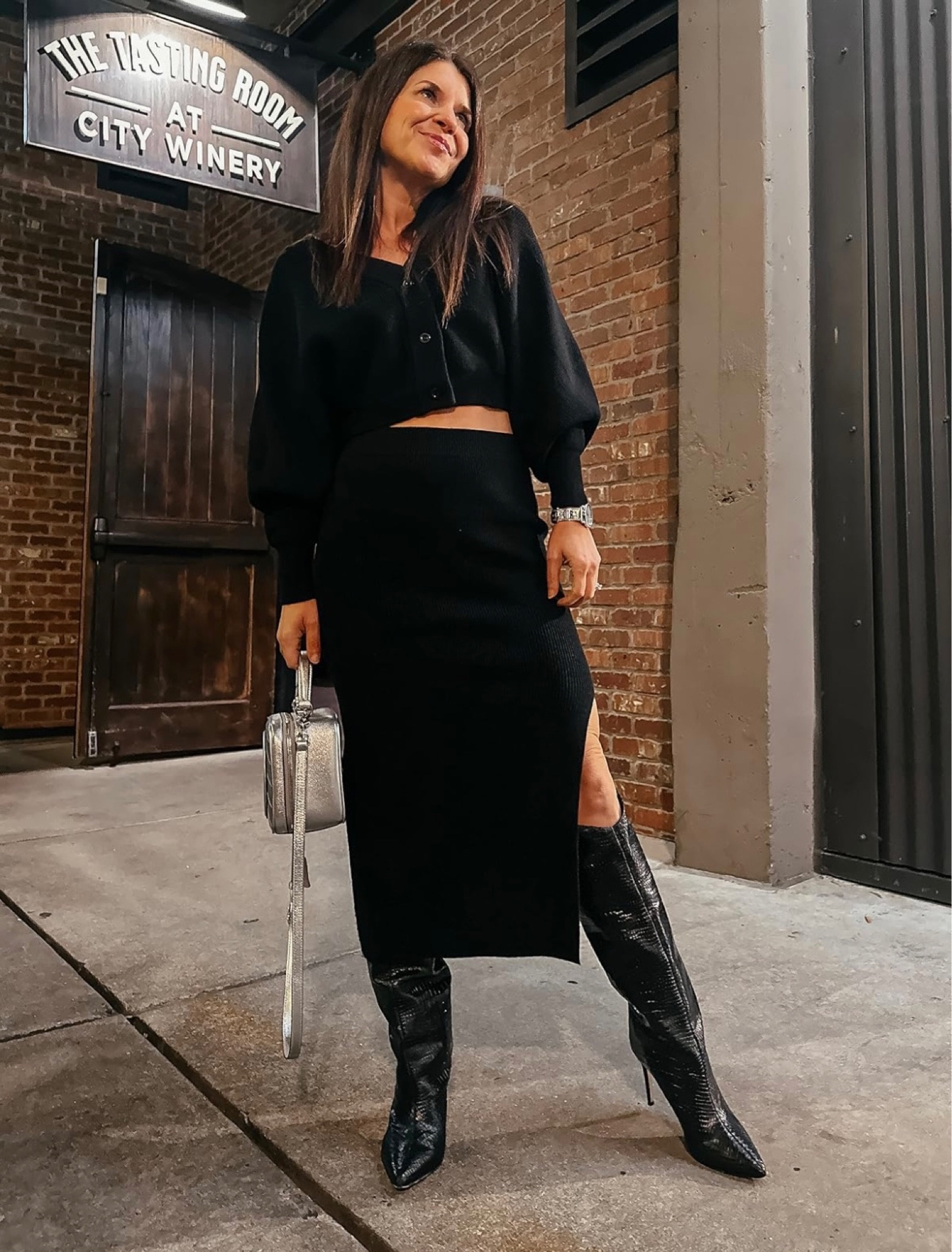 AMAZON- Date night look

Date night outfit, matching set, matching skirt and sweater set, button down sweater, sweater skirt, comfy date night look, comfy look, high slit skirt, maxi skirt, black matching set, two piece set, winter look, winter outfit, knee high boots, heel boot, dressy boot, croc print boot



#LTKfindsunder50 #LTKstyletip #LTKfindsunder100