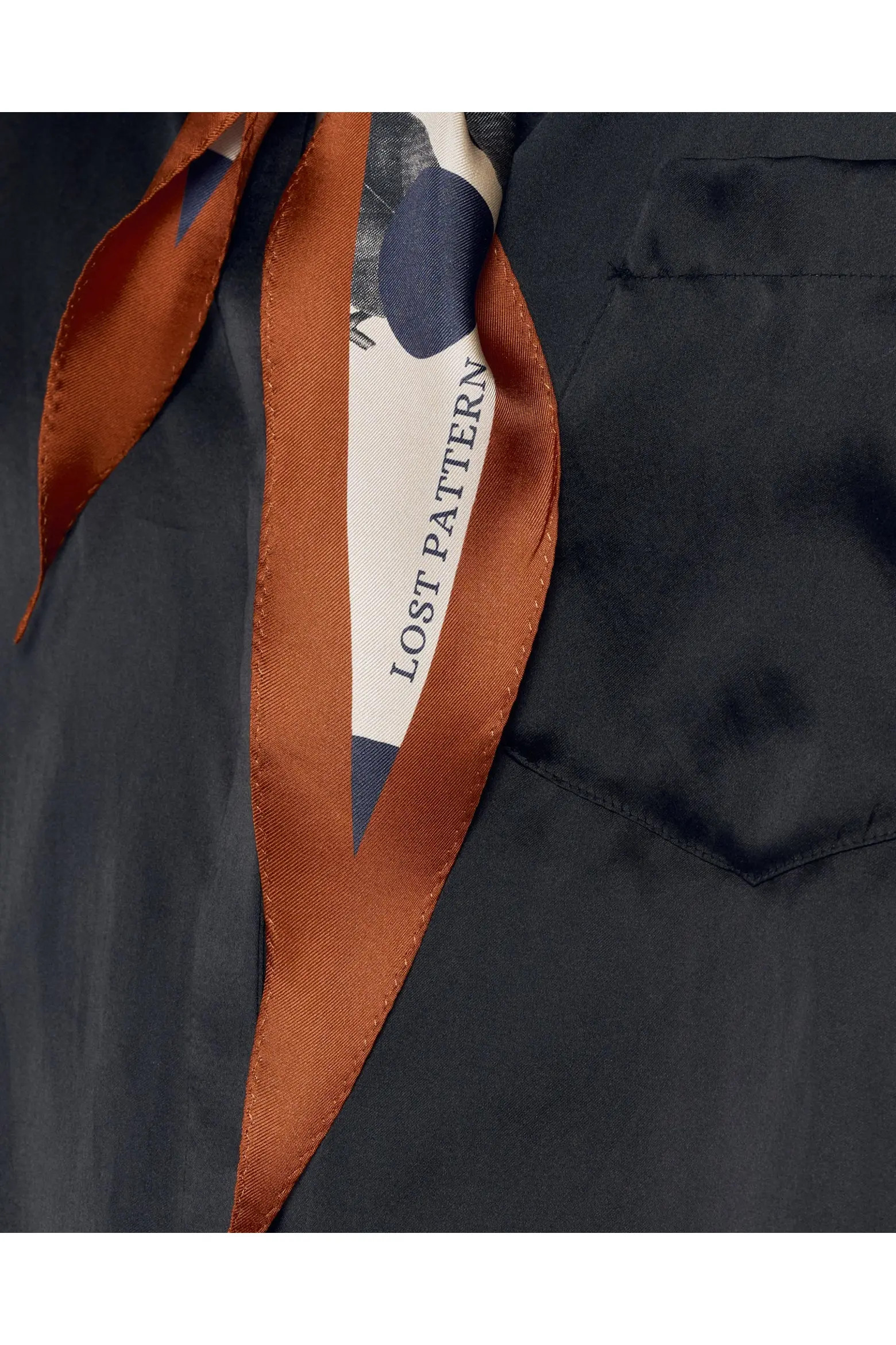 Lost Pattern "Noir Floral" Silk Diamond Neckerchief (Women) | Nordstrom | Nordstrom