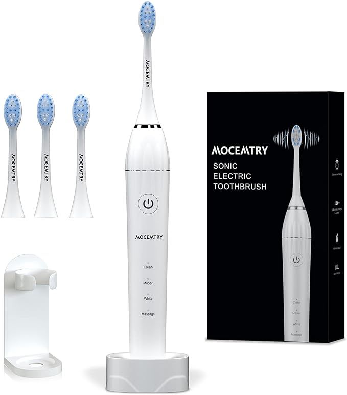 MOCEMTRY Sonic Electric Toothbrush Rechargeable toothbrushes for Adult with 4 Duponts Brush Heads... | Amazon (US)