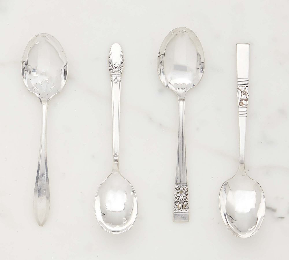 Vintage Found Hotel Silver Teaspoons - Set of 4 | Pottery Barn (US)
