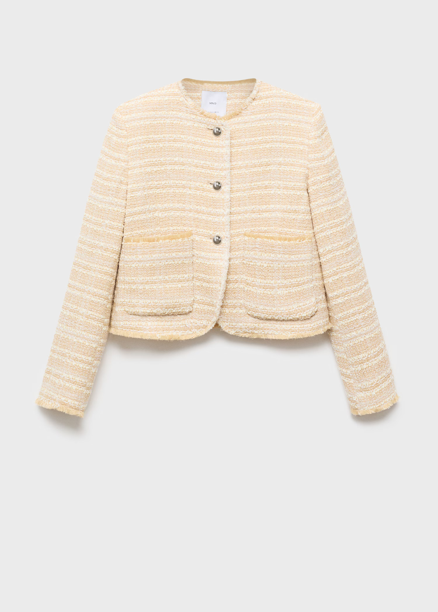 Tweed jacket with jewel buttons - Women | MANGO United Kingdom | MANGO (UK)