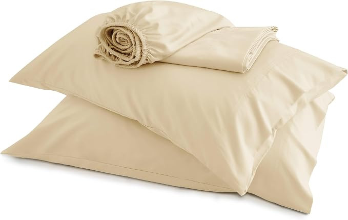 Bedsure Queen Sheets, Rayon Derived from Bamboo, Queen Cooling Sheet Set, Deep Pocket Up to 16", ... | Amazon (US)