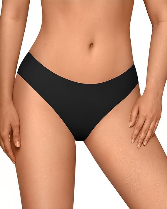 OEAK Seamless Thongs for Women Invisible Thongs No Show Thong Panty Liners Tangas Comfortable Wor... | Amazon (US)