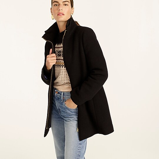 Lodge coat in Italian stadium-cloth wool | J. Crew US