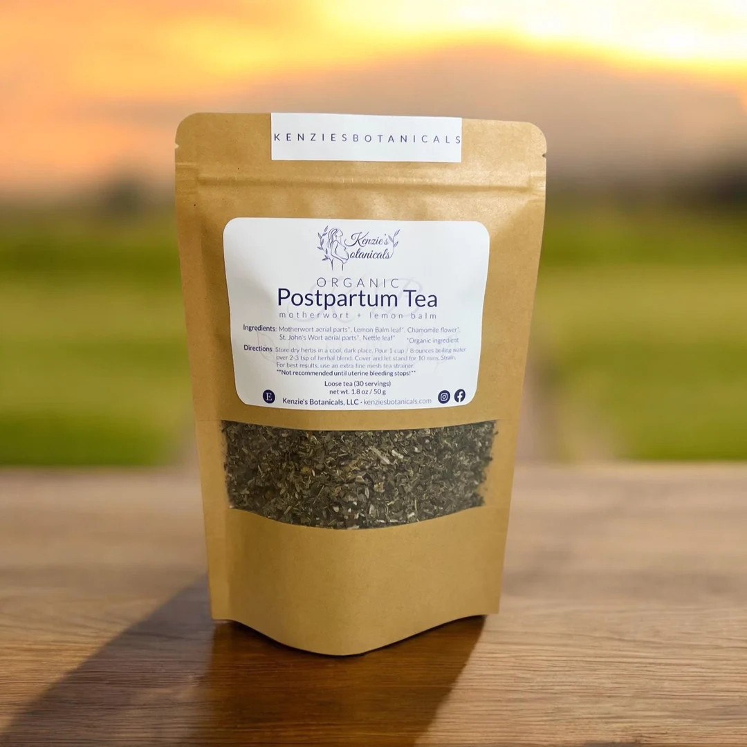 Organic Herbal Postpartum Tea Mood Support After Birth Baby Blues Calming & Uplifting Motherwort ... | Etsy (US)