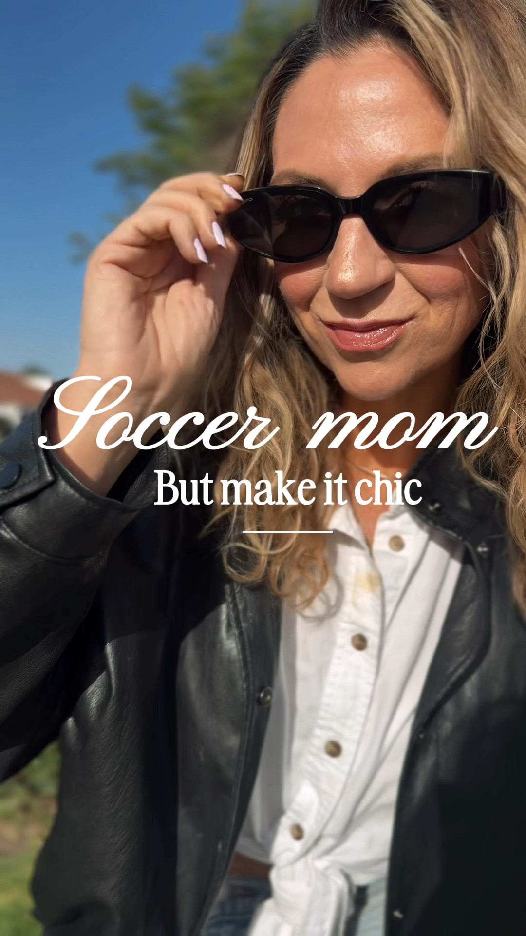 Spring soccer mom outfit ⚽️🤍 casual outfit idea with a lightweight cotton button down (tied waist), Levi’s barrel jeans, cropped leather jacket + metallic sneakers.

Elevated basics that feel effortless but still put together—perfect for busy mom life, school drop offs, weekend errands, sidelines, and everyday wear.

Also loving these designer-look sunglasses under $50—my new favorite and such a perfect Mother’s Day gift idea 🤍
And this quilted puffer crossbody bag is a must—it’s lightweight, comes in fun colors, and fits everything (water bottle, hat, even a cardigan). I always grab it for sports games and travel days ✨

Such an easy, flattering combo you’ll reach for on repeat 🤍

This is my go-to spring outfit 2026, casual mom outfit, barrel jeans outfit, weekend outfit, everyday style, elevated casual, street style mom look, comfortable outfit idea, minimal neutral outfit, spring denim outfit, soccer game outfit, travel outfit, airport outfit, crossbody bag outfit, designer inspired sunglasses, Mother’s Day gift idea, capsule wardrobe staple look.


#LTKMothersDay #LTKootd #LTKmomlife