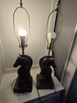 Vintage Horse Head Lamp - Art Pottery Stallion Lamp Knight Chess | eBay US