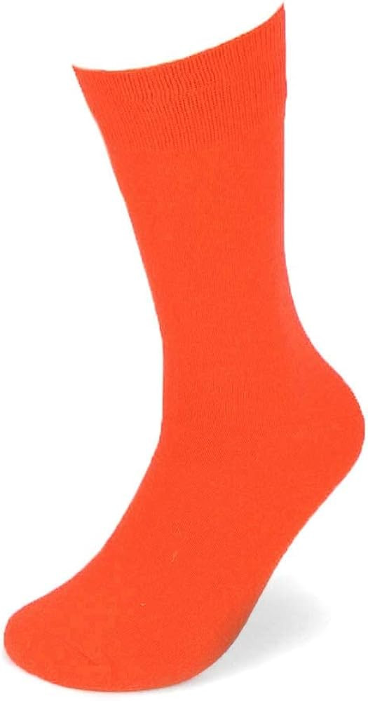 Feraricci Solid Color Casual Dress Socks for Men - Colorful & Comfortable Crew Socks | Amazon (US)