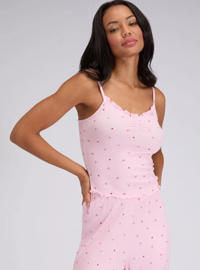 Mistletoe Ribbed Cami And Trousers Pyjama Set | Boux Avenue | Boux Avenue (UK)