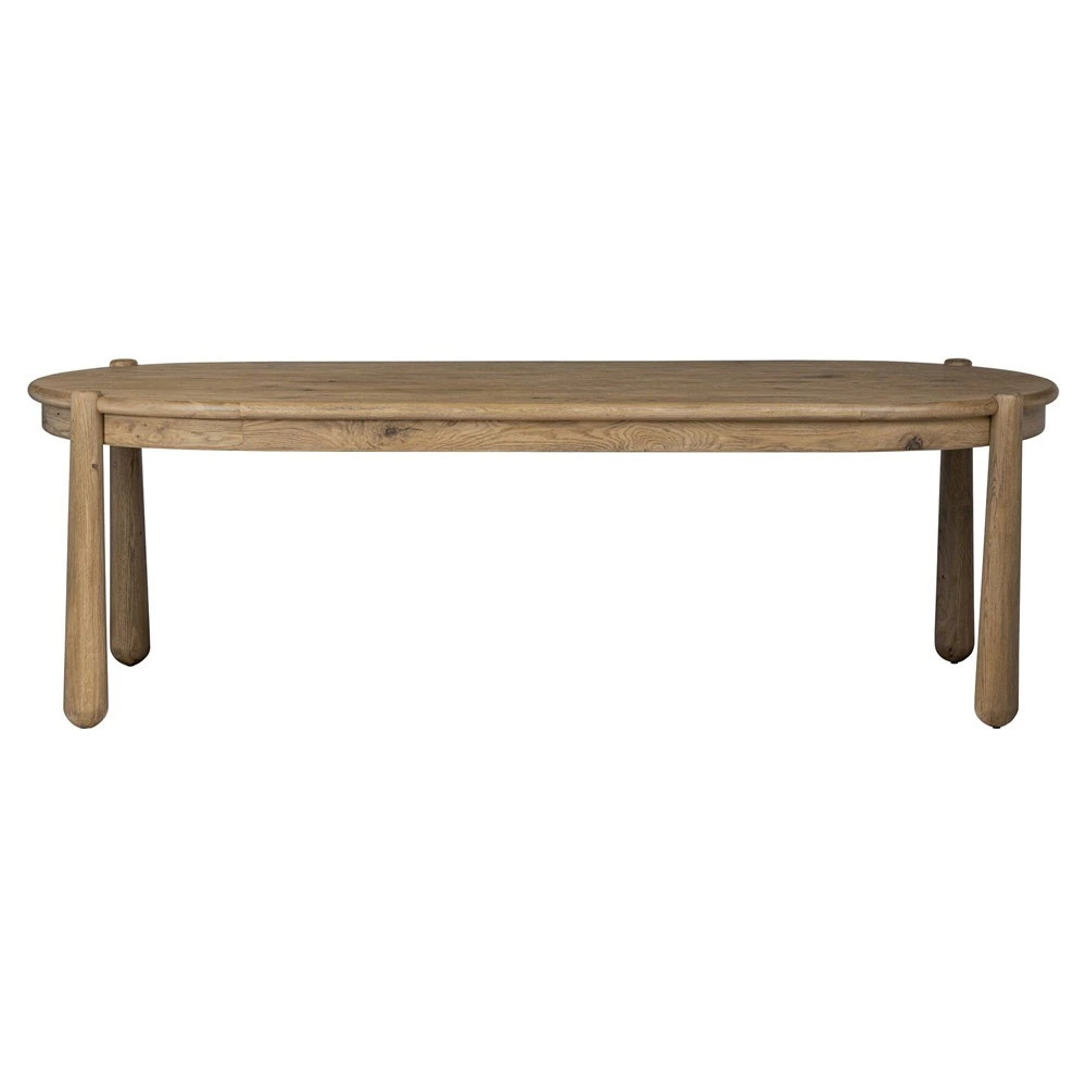 Salvador Aged Smoked Oak Wood Dining Table - 96" | Kathy Kuo Home