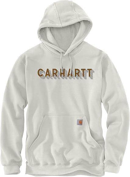 Carhartt Men's Rain Defender Loose Fit Midweight Logo Graphic Sweatshirt | Amazon (US)