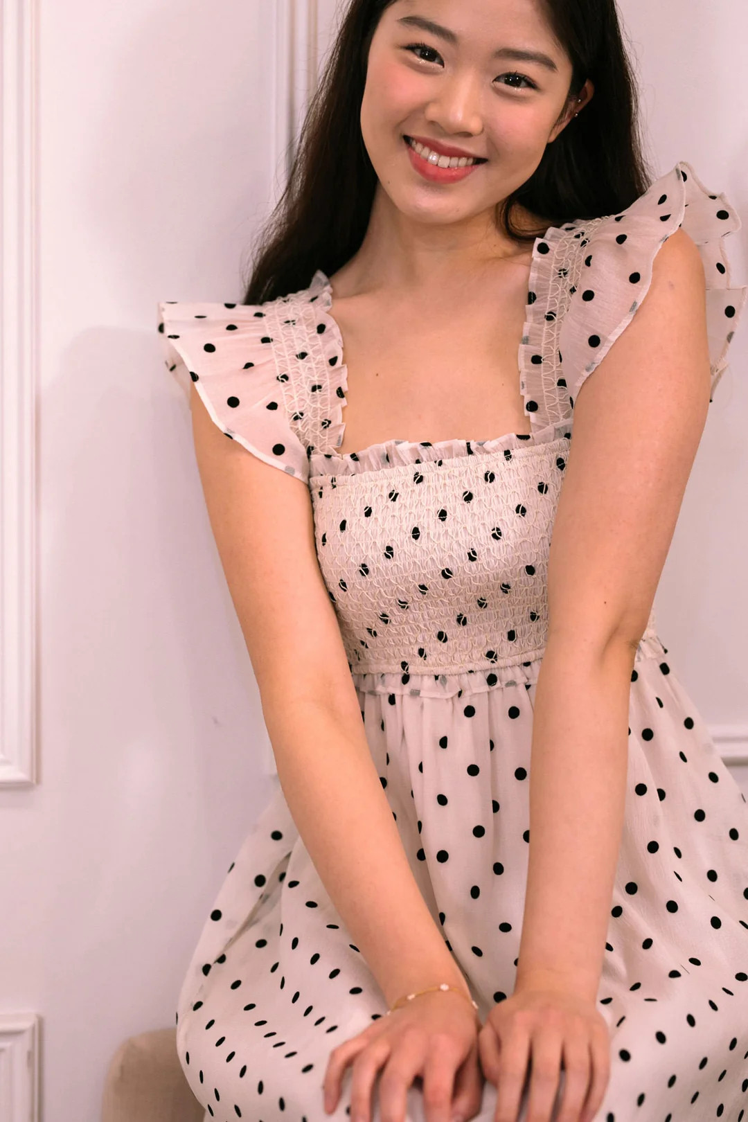 Rosario Dotted Midi Dress | Morning Lavender