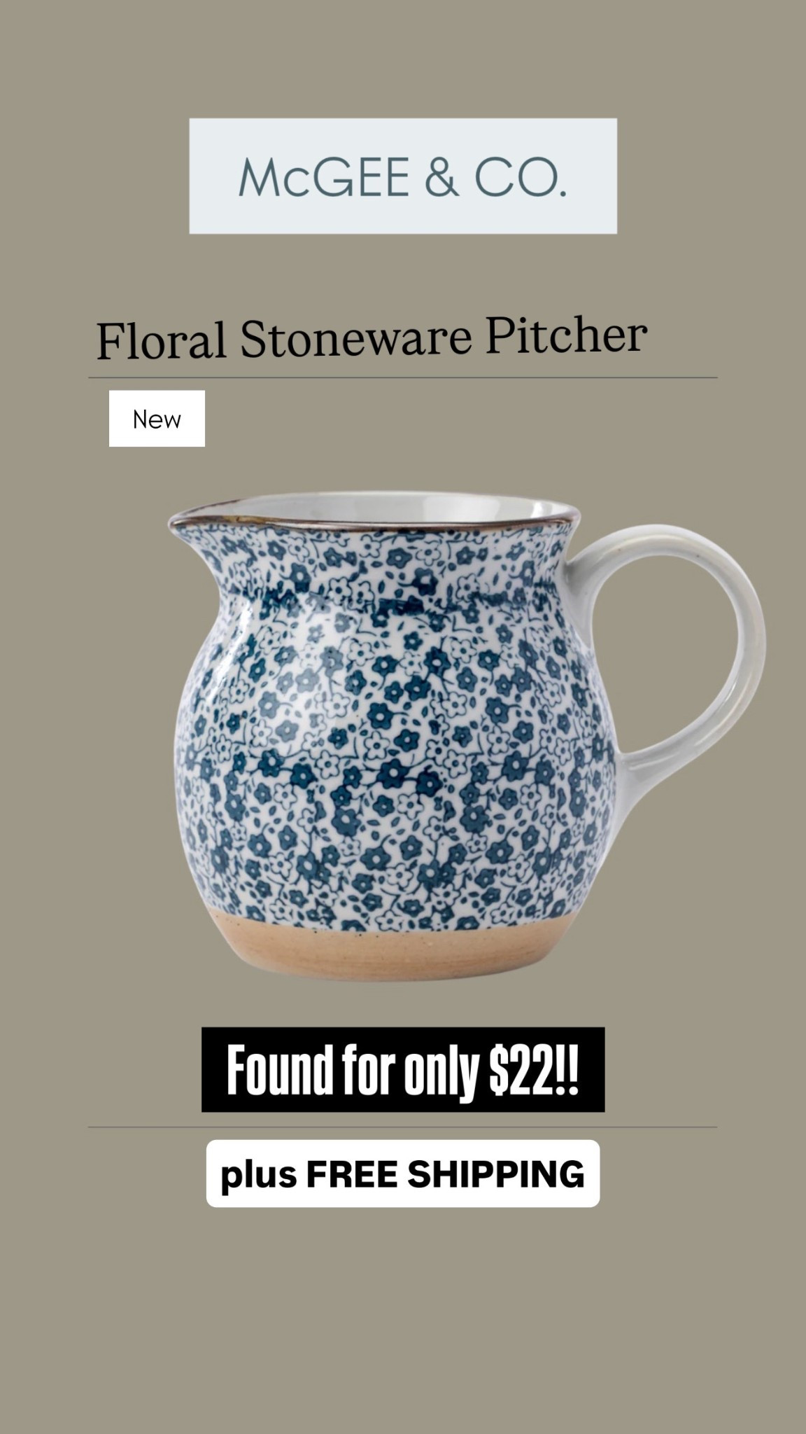 McGee & Co Floral Stoneware Pitcher | look for less | dupe | home decor | kitchen decor | shelf styling | amazon finds | under $25

#LTKFindsUnder50 #LTKHome #LTKSaleAlert