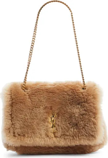 Small Kate Genuine Shearling Shoulder Bag | Nordstrom