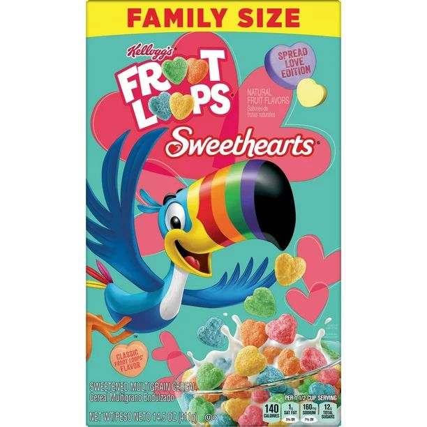 Kellogg's Froot Loops Sweetheart Original Cold Breakfast Cereal, 14.5 oz - Walmart.com | Walmart (US)