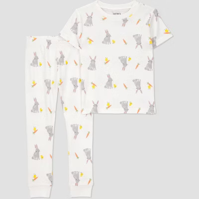 Carter's Just One You® Toddler 2pc Easter Snug Fit Pajama Set - White 3T | Target