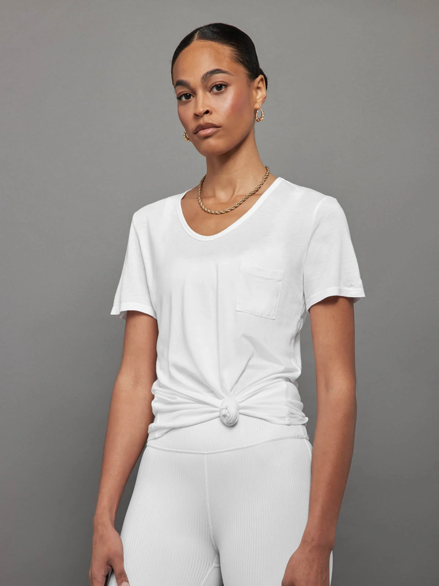 Short Sleeve Pocket Tee - White | Carbon38