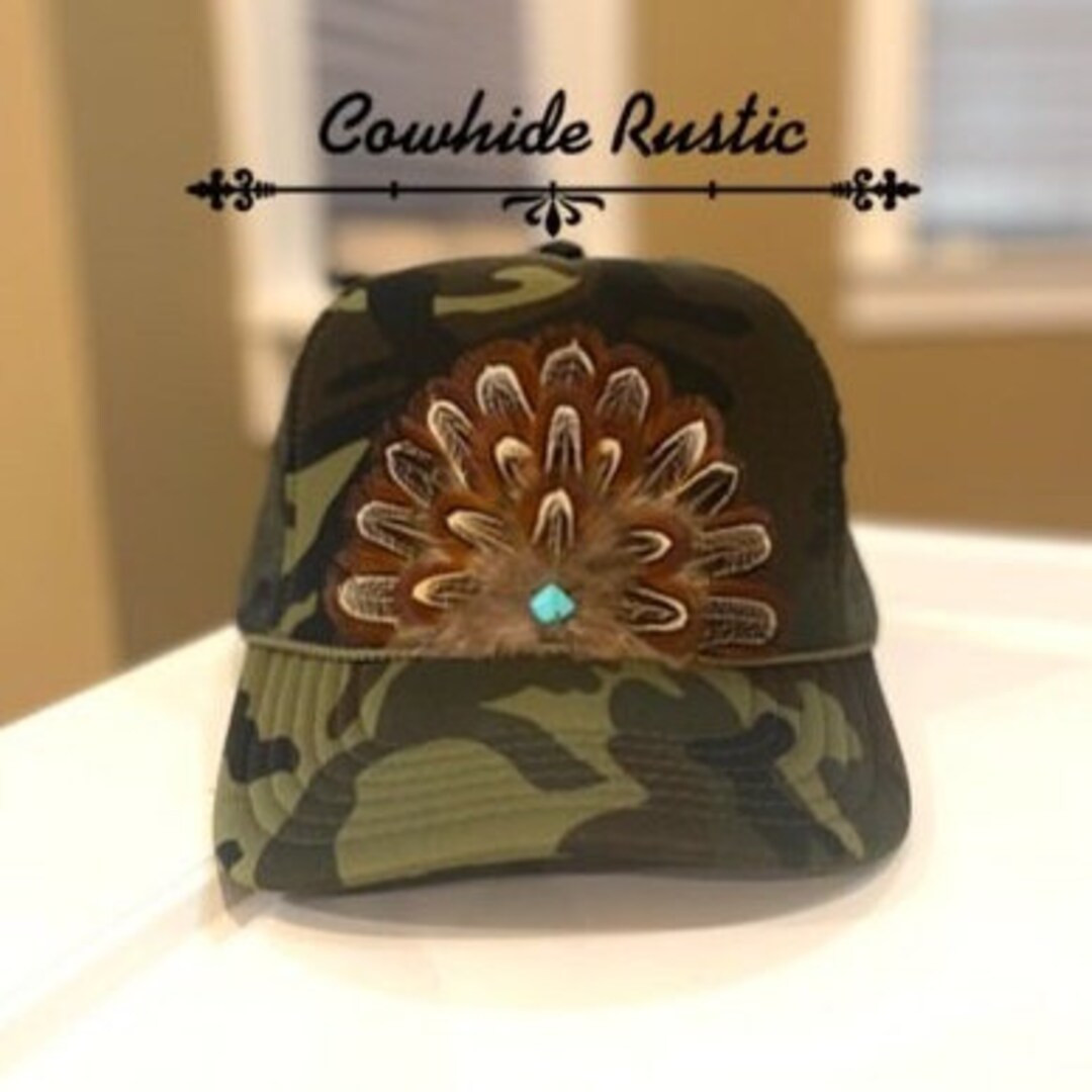 Feather Trucker Hat - Etsy | Etsy (US)
