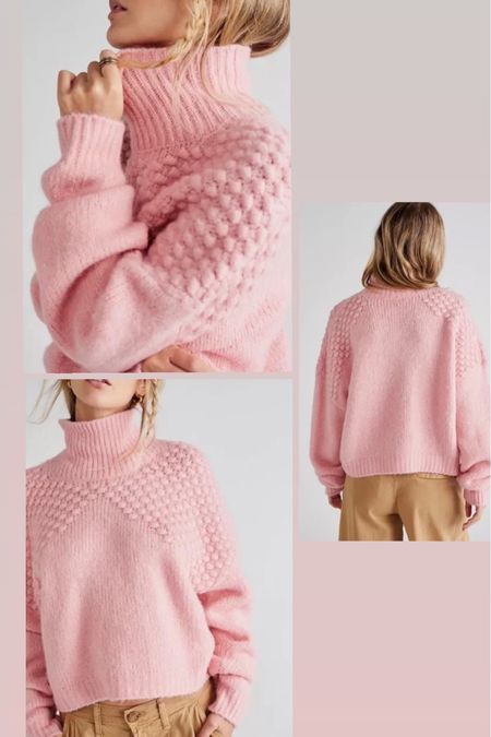 Free People Bradley
Turtleneck Knit Sweater in Bubblegum Pink

#LTKSeasonal #LTKunder50 #LTKFind