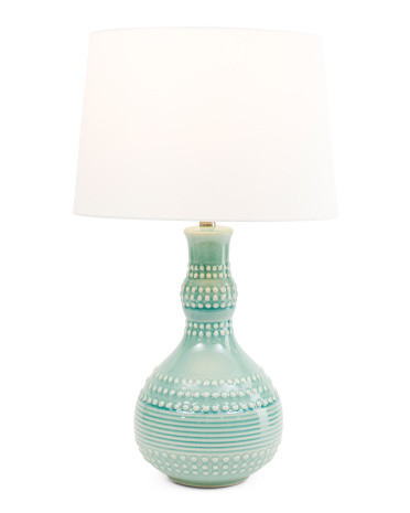 28in Droplet Textured Ceramic Table Lamp | TJ Maxx