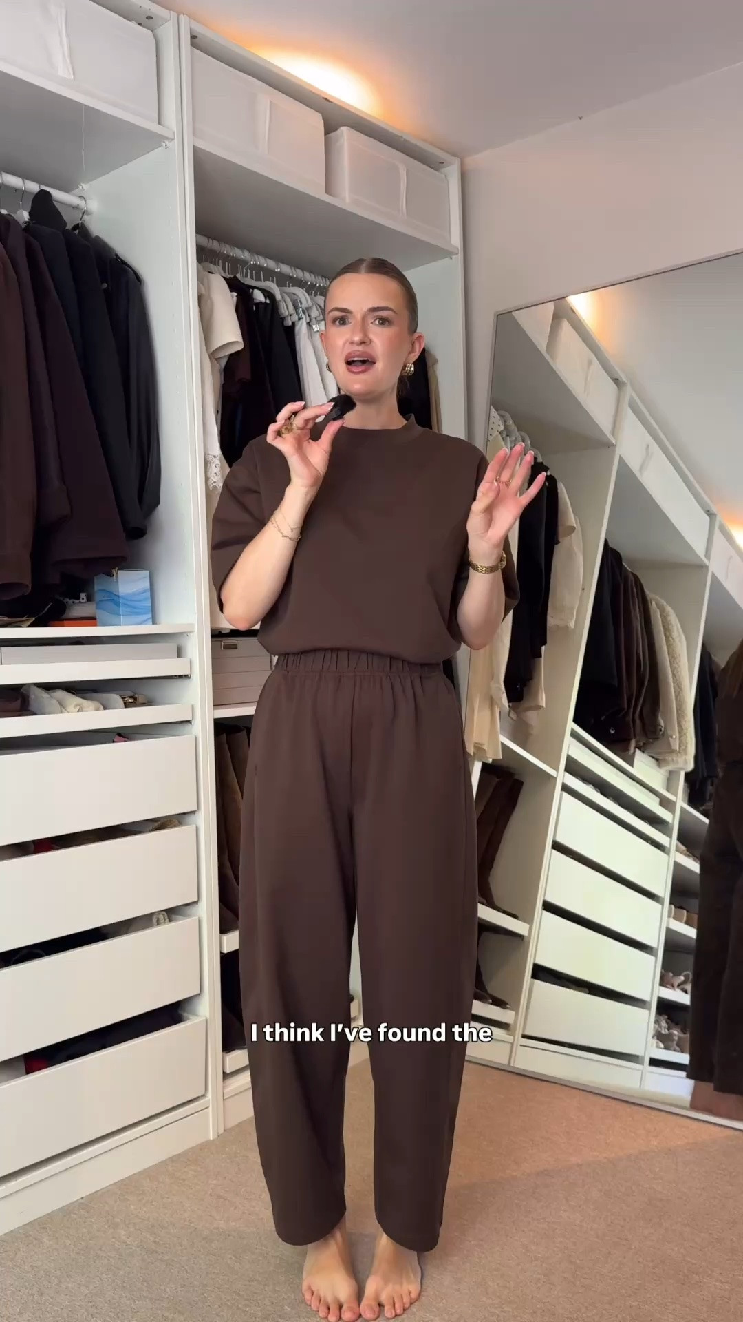 The perfect chocolate brown comfortable co-ord from WAT The Brand that still looks put together. For travel, running errands, appointments and working from home.

#LTKuk #LTKautumn #LTKstyletip