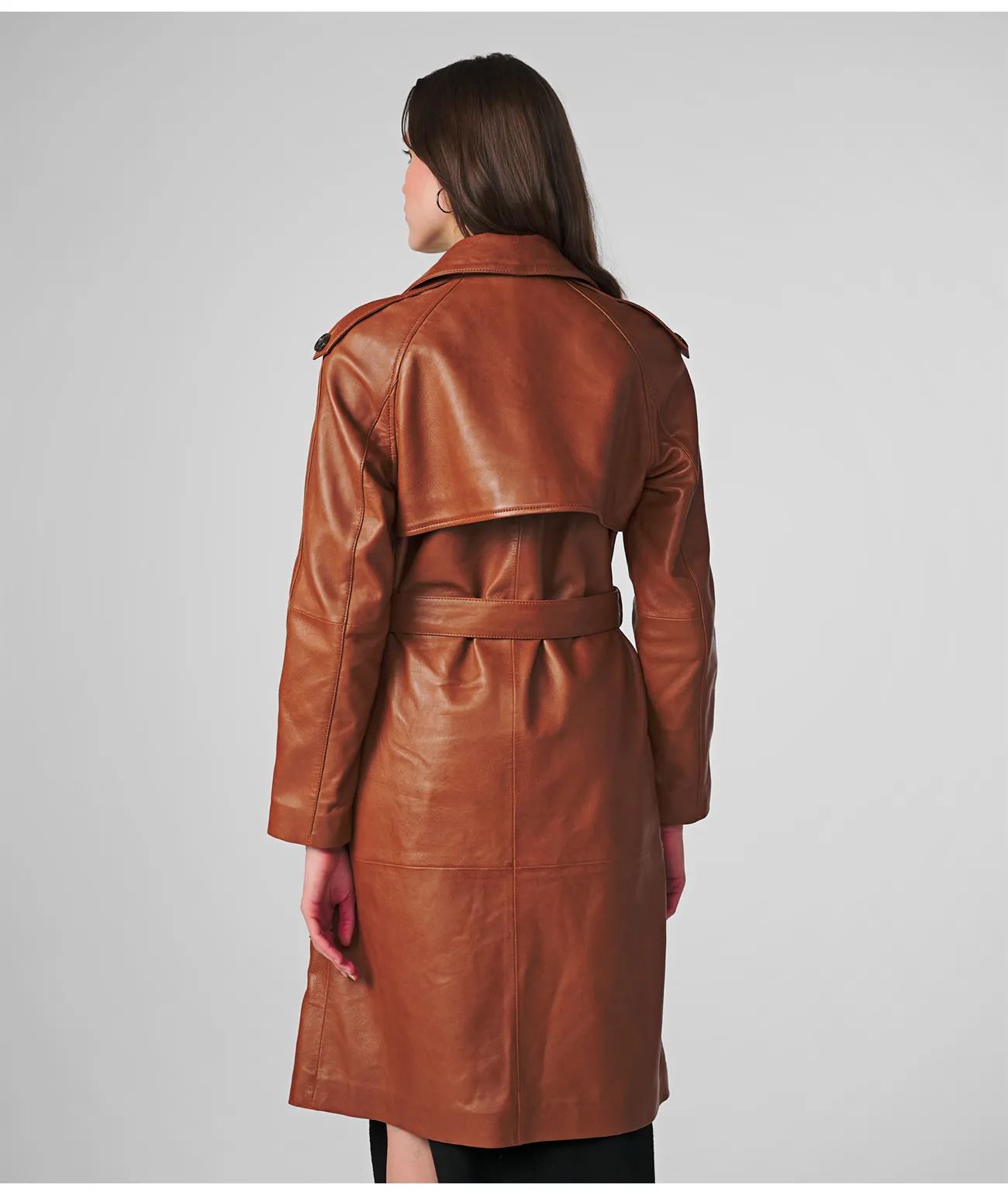 Ayla Trench Coat With Belt | Wilsons Leather