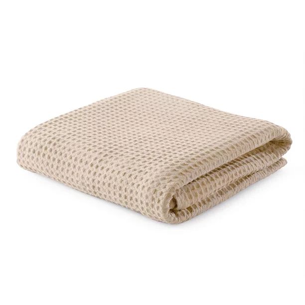 Great Bay Home Cotton Super Soft All-Season Waffle Weave Knit Blanket  (King, Taupe) | Walmart (US)