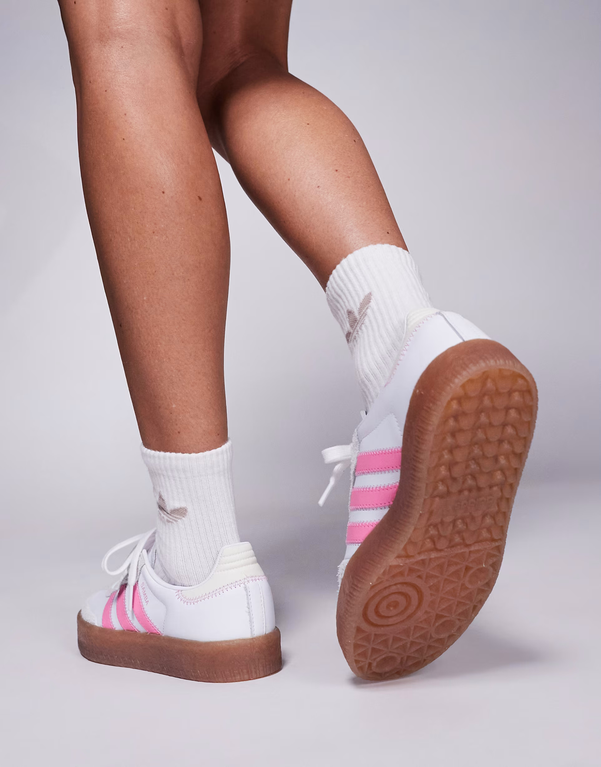 adidas Originals Sambae sneakers in white and pink | ASOS | ASOS (Global)